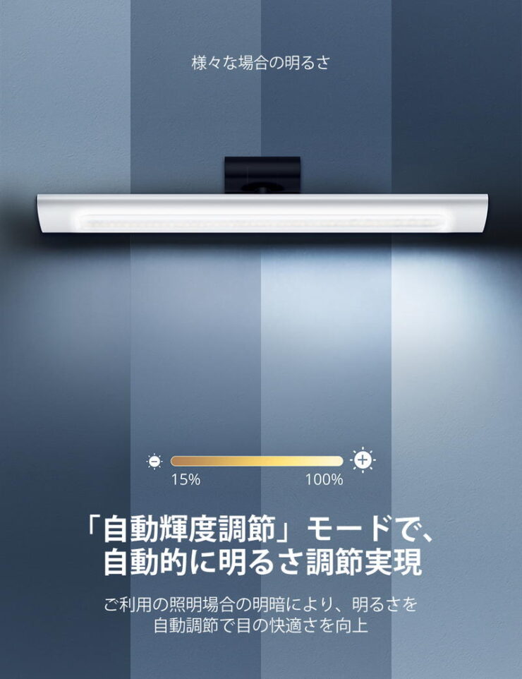 TaoTronicsデスクライトTT-DL092の自動輝度調整