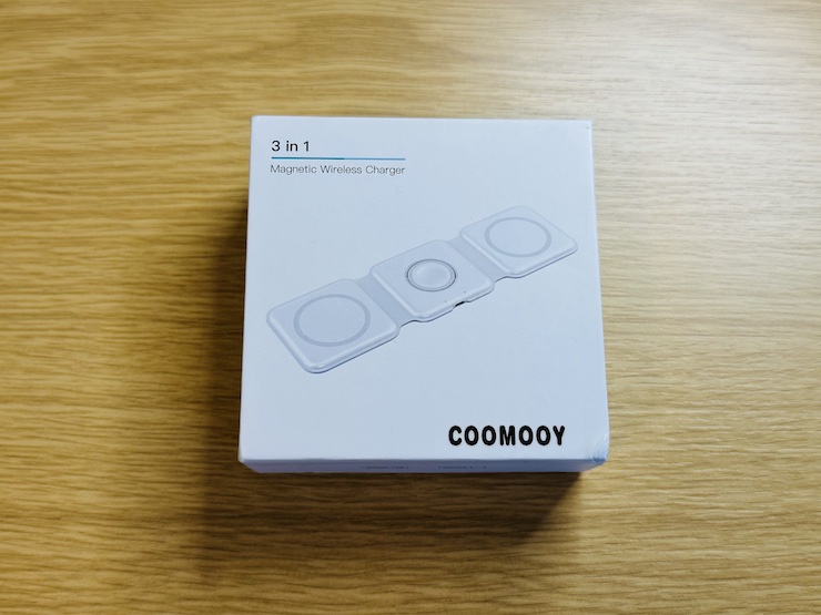 COOMOOYの3in1ワイヤレス充電器パッケージ